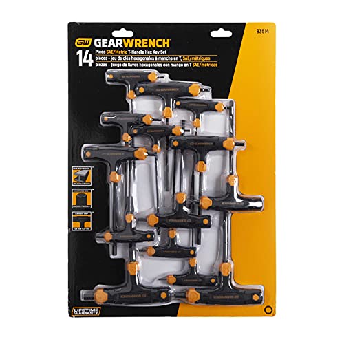 Gearwrench 14 Piece Sae/Metric T-Handle Hex Key Set - 83514 #TOP3