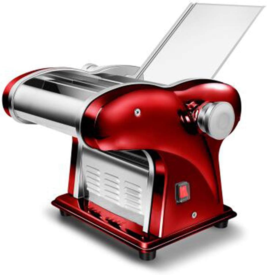 TOPCHANCES Pasta Maker Machine, 110V Automatic Electric Stainless Steel Noodle Press Machine Spaghetti Pasta Maker Non-stick Machine,2.5mm Round,4mm/9mm Wide Noodle Maker (3 Knifives))