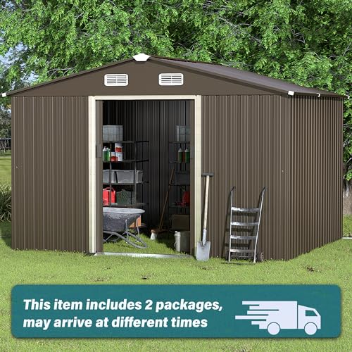 image for Gotland 10FT x 8FT Metal Storage Shed for Outdoor with Design of Locka
