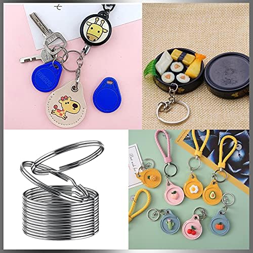 Ruesious round key rings 15/20/25/30mmKey Rings for Cars Bags Accessories,Key Chain Ring Connectors,Circular Keychain,keyring loops80 pack)