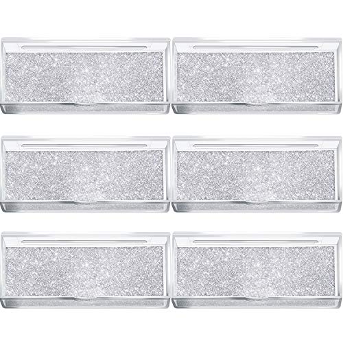 6 Pieces Empty Lash Box False Eyelash Packaging Box Plastic Eyelash Storage Box with Glitter Color Paper for False Eyelash Women Girls (Silver)
