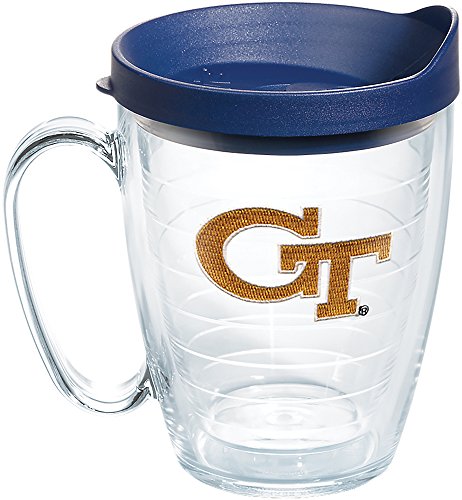 Tervis Made in USA Double Walled Georgia Tech Institute of Technology Yellow Jackets Insulated Tumbler Cup Keeps Drinks Cold & Hot, 16oz Mug, GT Logo