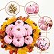 Benjia Kürbis Herbst Dekorationen, Mini Klein Draußen Künstlich Gefälscht Schaum Simulation Kürbis Herbst Bauernhaus Deko für Halloween Thanksgiving Tisch Dekorieren (12 Stück, Rosa)