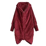 🎈🎈Winterjacke Frauen mit Kapuze Fleece Plüsch Dicke Knopf Wollmantel Damen Wollejacke Frauen Hooded Woolmix Coat Mit Kapuze Pullover Mantel Winter Warm Zipper Strickjacke Hoodie Baumwolle Wintermantel Trenchcoat Hoodie Damen Frauen Winter Plüsch Kapuzenpullover Langarm Teddy-Fleece Sweatshirt Pullover Mode Große Kapuzenpulli Oberteil Einfarbig Warm Fleecejacke Streetwear Outwear Kapuzenjacke Damen Oversize Mäntel Elegant Winter Hoodie Locker Pullover Lang Grosse Grössen Strickjacke.