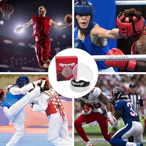 1 protector bucal con caja transparente, protector bucal para adultos, protección de encías, adecuado para boxeo, rugby, artes marciales, karate y otros deportes - imagen 5