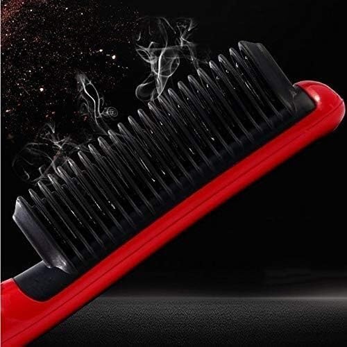 Plancha para el cabello cerámica, cepillo alisador eléctrico con calentamiento digital, antiestático miniatura 2