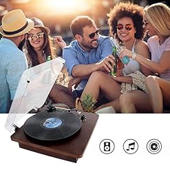 Tourne-Disque, DL de Couvercle Anti-Poussière, Platine Vinyle Vintage en Bois de Noyer 3 – Vitesse, Prise en Charge du… - Les Beatles, Paul McCartney, John Lennon, RIngo Starr, George Harrison Tourne-Disque, DL de Couvercle Anti-Poussière, Platine Vinyle Vintage en Bois de Noyer 3 - Vitesse, Prise en Charge du… – Image 7
