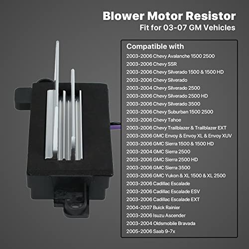 Heating And Air Conditioning Blower Motor Resistor Module For Buick Cadillac Chevrolet Gmc Oldsmobile Pontiac # 4P1516 Mt1805 Ru-631 Ja1639 Bmr34 #TOP1