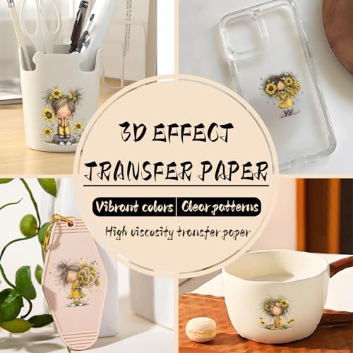 Dorsbaby 105PCS Sunflower Girl UV DTF Stickers for Keychains by DORSBABY - Image 6