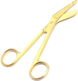 LAJA Imports Corrosion Resistant Stainless Steel Gold 4 1/2 Inch Lister Bandage Scissors