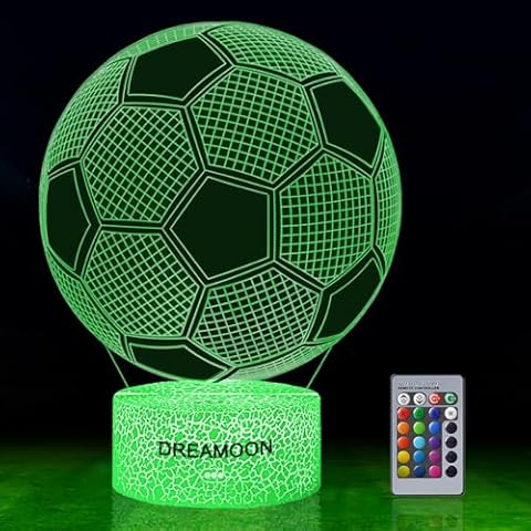 DREAMOON Football 3D Night Light with Remote Cover