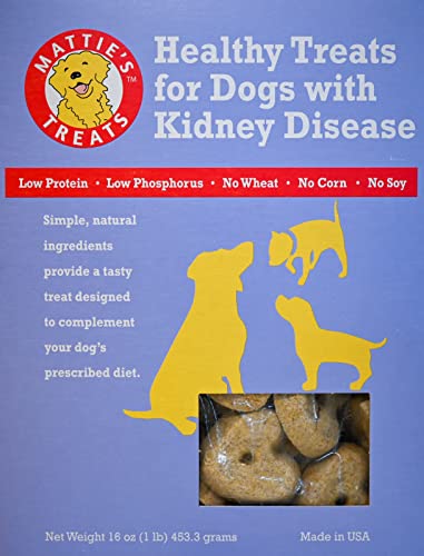Mattie's Treats: 1 Pound Box; Low Protein, Low Phosphorus, Low Sodium Dog Treats #TOP1