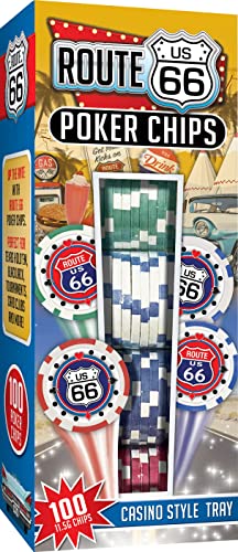 MasterPieces Casino - Route 66-100 Piece Poker Chip Set with Tray