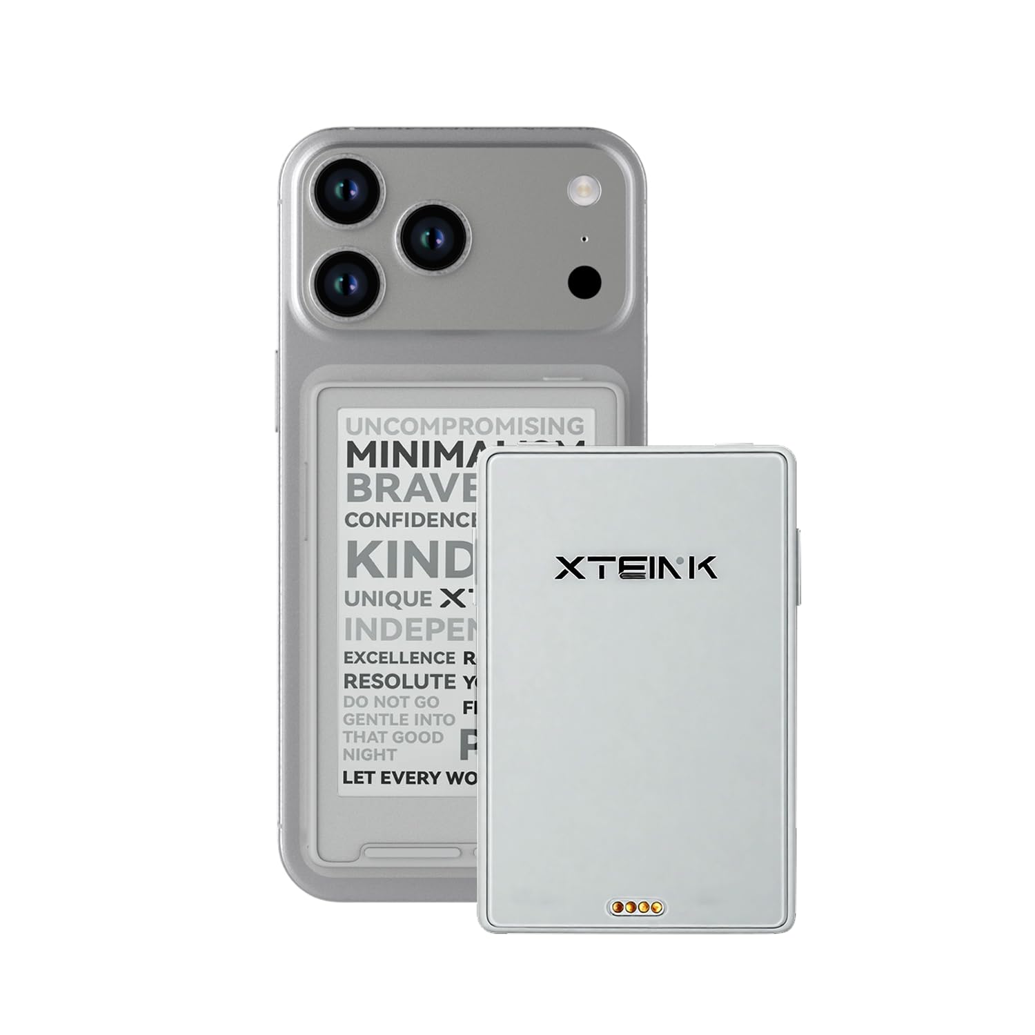 XTEINK X3 eBook Reader (Developer Edition), 3.7" Pocket E-Ink eReader, Ultra-Thin 0.2", 2 oz, Magnetic-Ready Pogo-Pin Charging, Gyroscope Page-Turn, Distraction-Free Reading, 16GB, Mist Gray