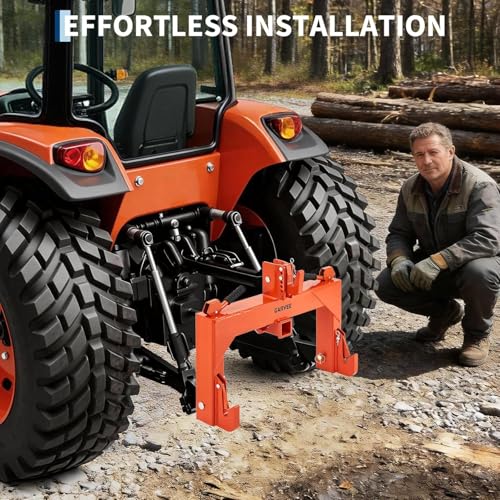 Garvee 3-Point Quick Hitch with 2" Receiver & Versatile Top Adapter – Category 1 Compatible, No Bushing Needed, 3000 Lbs Lift Capacity, 5-Level Adjustable Bolt & Reinforced Rib Design for Tractors by Garvee - Image 7