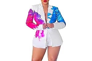 Voluptuous Vixen's Woven Wonder: The Sexy Blazer Shorts Set That Commands Attention