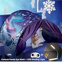 Dream Bed Tents for Kids - Pop Up Sleep Tent with Light, Perfect for Girls & Boys - Christmas & Birthday Gift