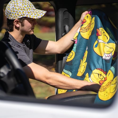 Image of Sprints Athletic Running Towel, Full-Sized, Car Seat Cover - Performance Microfiber (Get Ducked)