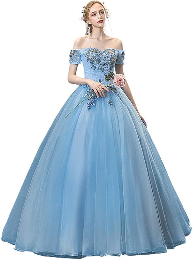 Amazon Gratty オフショルダー カラードレス 二次会ドレス パーティードレス ウェディングドレス 演出舞台 発表会 演奏会用ドレス ロングドレス プリンセスライン 司会 ステージ衣装 二次会 花嫁衣裳 Xs 2xl イブニングドレス 通販