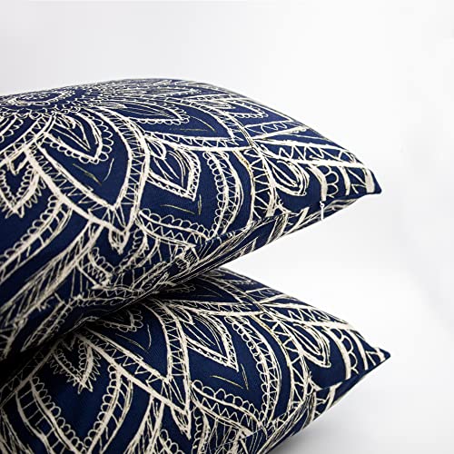 Skully Beauty Boudoir Modern Navy Blue Abstract Floral Illustration Hidden Zipper Home Decorative Rectangle Throw Pillow Cover Cushion Case 12X20 Inch Design Printed Pillowcase #TOP6