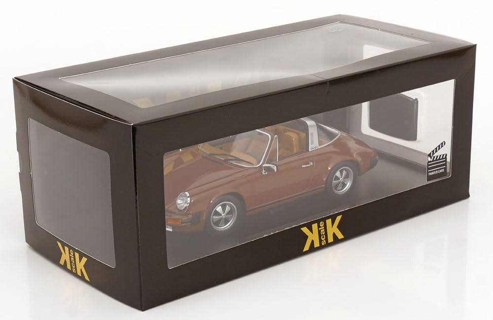 KK Scale KKDC180923 - Porsch. 911 Sc Targa Brown 1975 German TV-Series Tatort Stuttgart - Scala 1/18 - modellino Auto