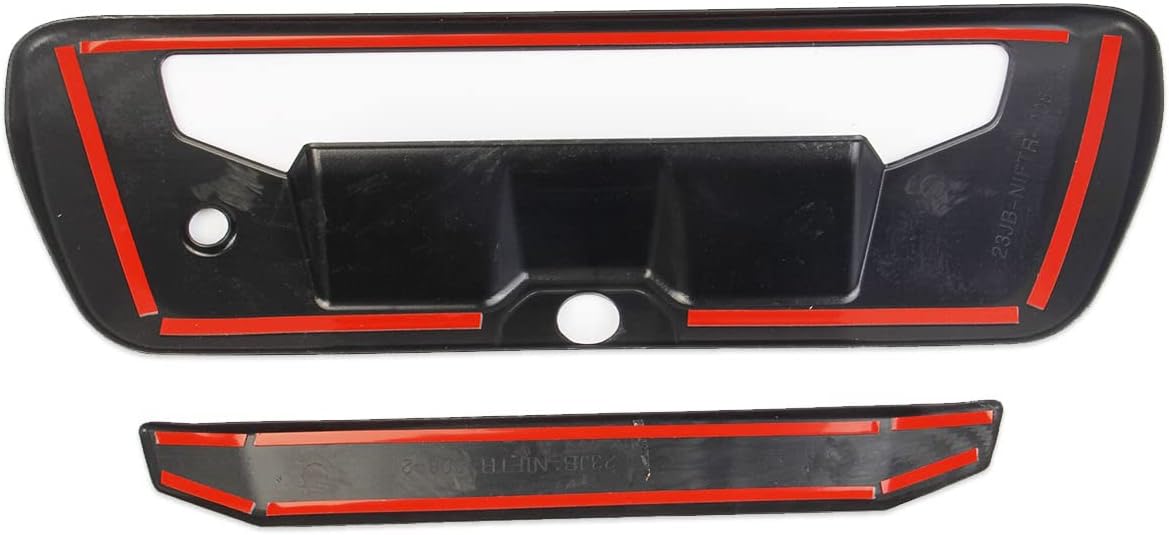 Korlot Carbon Fiber Car Rear Trunk Door Handle Cover Trim for Nissan Frontier 2022-2026