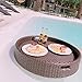 Round Rattan Woven Serving Tray Rattan Floating Breakfast Tray with Handles, Swimming Pool Floats, for Adults for Sandbars Spas Bath and Parties Wedding Photography Photo Shoot