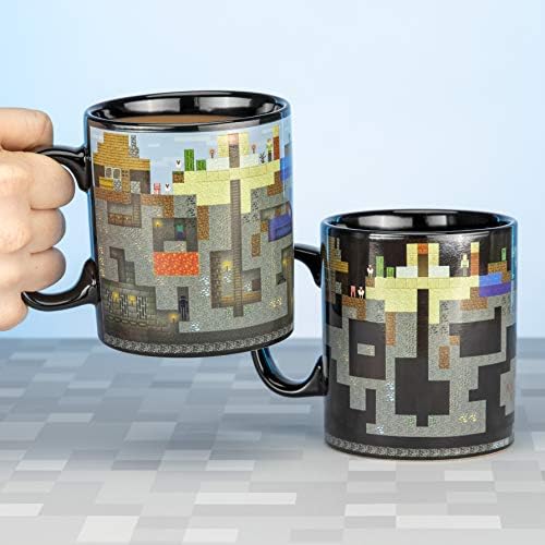 Minecraft Coffee, XL Heat Change Mug 550 ml, Stoneware