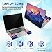 PLIGREAT 3 Pcs Sunshine on Mountain Art Laptop Skin Sticker Decals Universal Vinyl Reusable Notebook Decorative DIY Watercolor Protector Cover Stickers for 12" 13" 13.3" 14" 15 inch Laptop Netbook PC