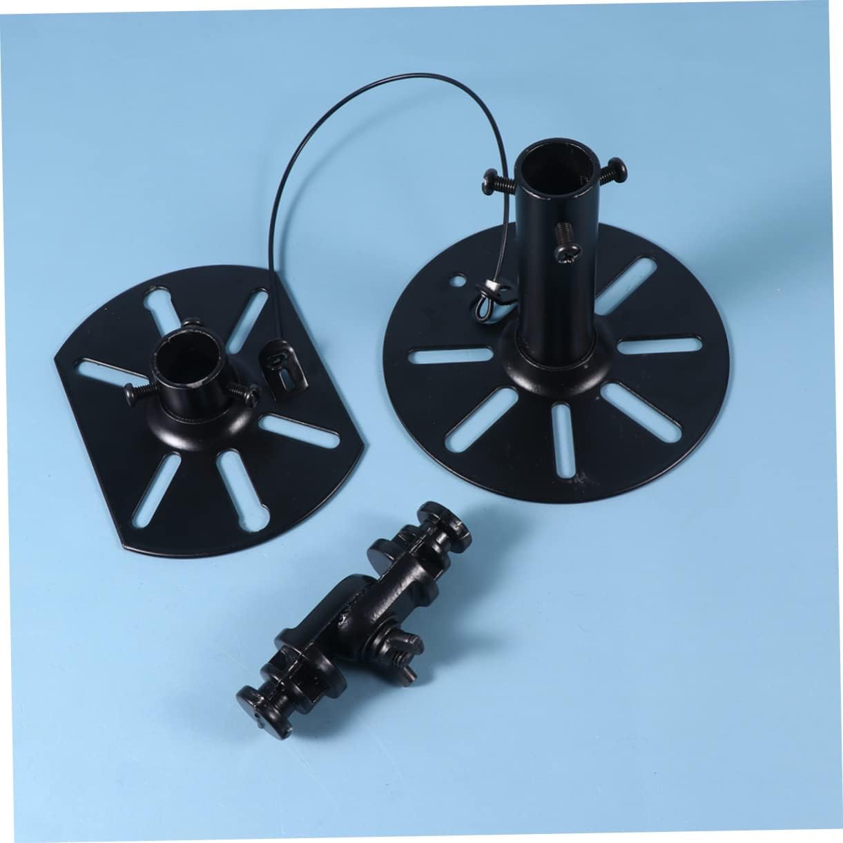 Angoily 2pcs Speaker Wall Mount Rack with Gear Bite Design Hanging Bracket for Ktv Surrounding Wall Hanger for Home and Bar Use Black