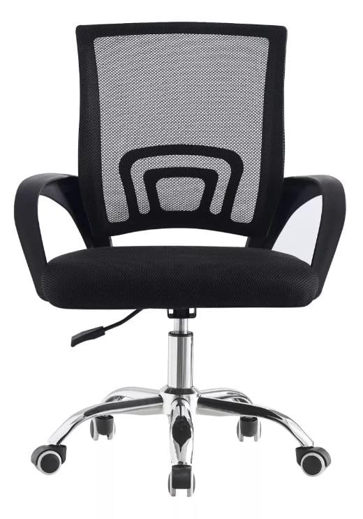 siafu Silla de Oficina Negra con Malla Transpirable y Base...