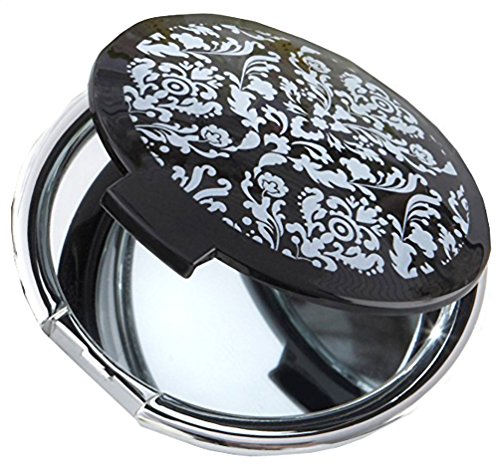Reflections Elegant Black-and-White Mirror Compact