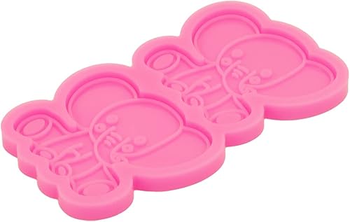 Miniatura 5 de Molde de silicona de elefante para bebé, moldes de resina para soporte de teléfono, moldes de silicona para carrete de insignias de bricolaje,