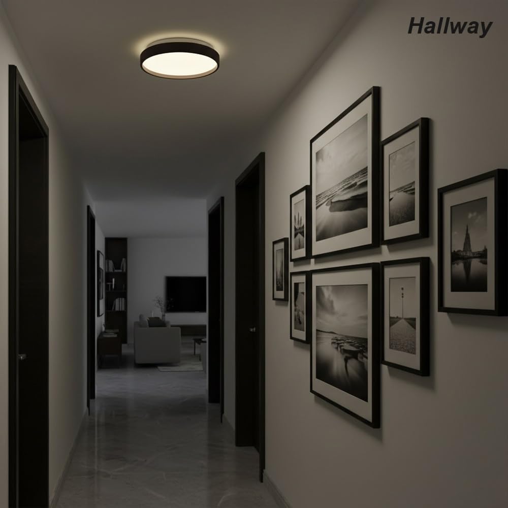 Lampy Sufitowa Okrągła LED Płaska, Plafon Nowoczesny Korytarz