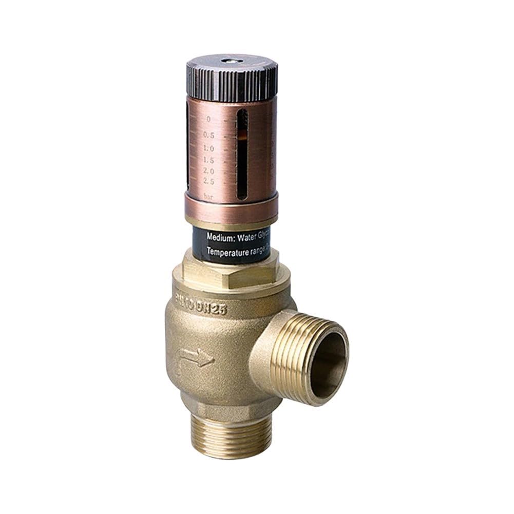 Válvula de derivación de presión diferencial para calefacción de suelo de latón, rosca de 33 mm para sistema de caldera de bomba de calor