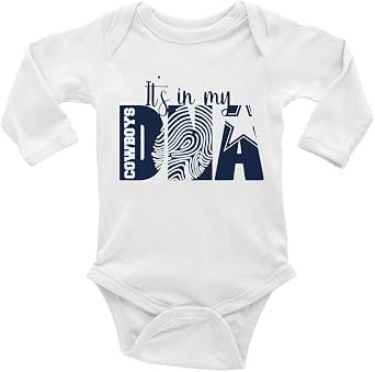 GKrepps It's in My DNA Cowboys Newborn Playsuit Long Sleeve Cotton Baby Clothes