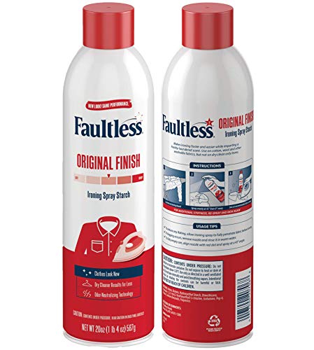 Laundry Starch Spray, Faultless Original Hold Ironing Enhancer Spray Starch For A Smooth Iron Glide On Clothes & Fabric (20Oz 12 Pack) Even Spray, Easy Iron Glide, No Reside #TOP1