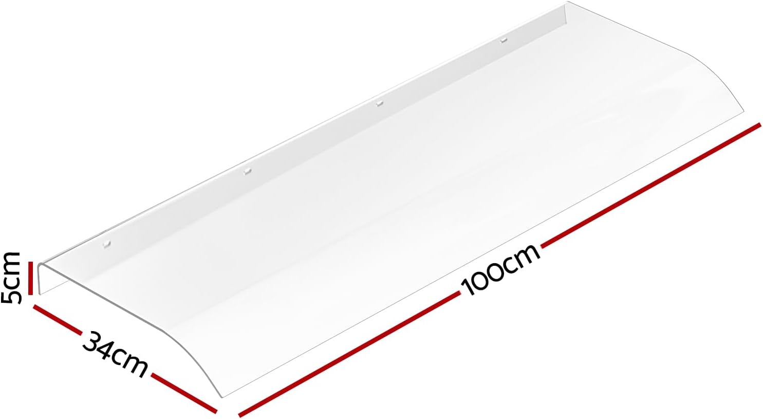 Window Awning 0.4mx1m, Awnings Outdoor with Transparent PET Polycarbonate Sheet, Patio Front Door Shelter Cover for Rain, Snow