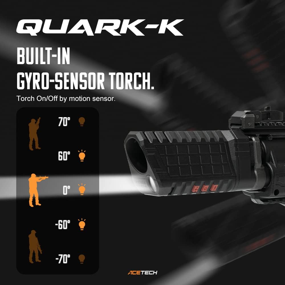 ACETECH KSG Airsoft Tracer Unit Quark K Glow in The Dark BBS LED RGB/Flare/Beam All in One Lighting Effect Design for Shotty