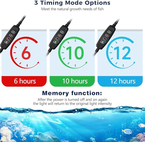 Luz de aquário LED para Aquário de 75 a 90 cm, Luz de Aquário de Espectro Total com LEDs Brancos, az