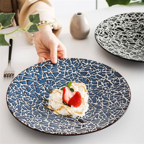 Ensemble de vaisselle noire créative pour salade steak et service chic - 6