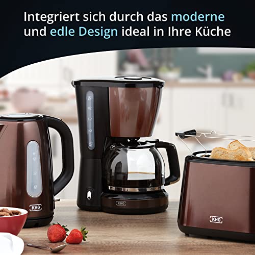 KHG Kaffeemaschine KA-123(MMS) mit Glaskanne und Warmhaltefunktion