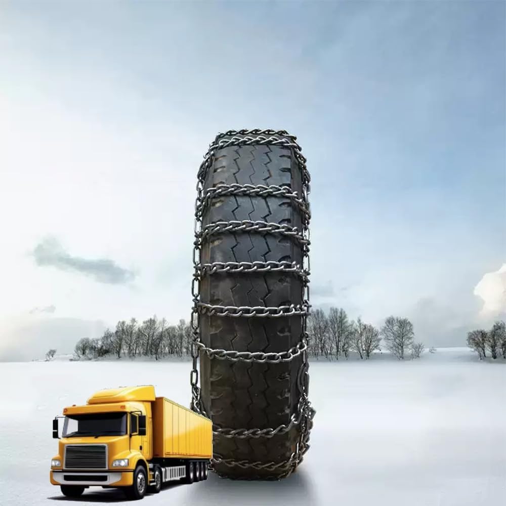 9mm Set of 2 Tire Chains for Suv and Pickup Trucks Slip Snow Traction Chains Durable Manganese Emergency Grip for Mudy Roads 11R22.5 2pcs 315/80R22.5