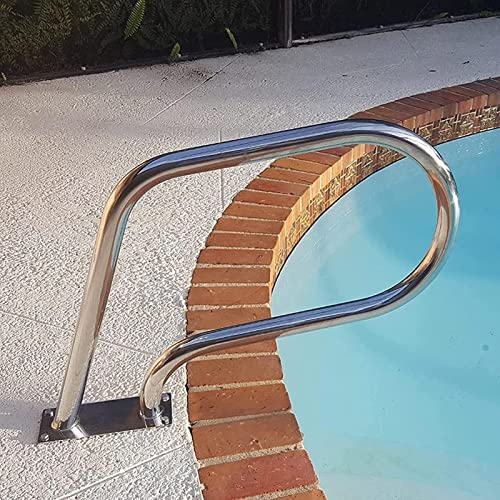 NYHKTY Barandilla para Piscina Barandilla para Piscina Escalera para Escalera Pasamanos de Acero Inoxidable Mango Baranda para Escalera de Piscina para Entrada Inclinada, Parque acuático Cover