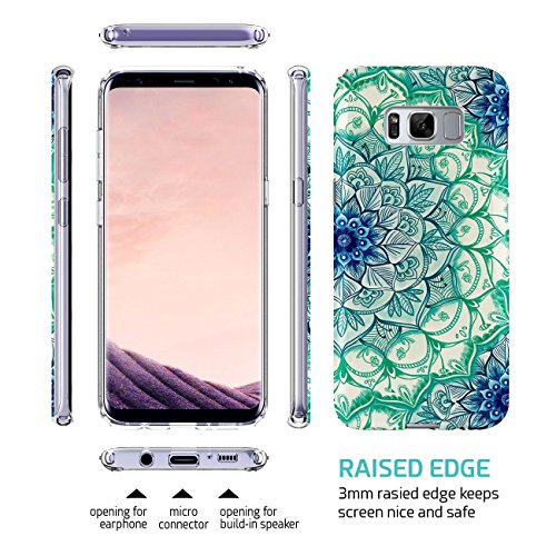 Galaxy S8 Case, Zuslab Nebula Design, Slim Shockproof Flexible Tpu, Soft Rubber Silicone Skin Cover For Samsung Galaxy S8 (Dark Green Nebula Galaxy) #TOP1