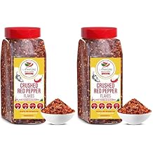Crushed Red Pepper Flakes, All Natural, Hot and Spicy Seasoning for Pizza, Pasta, Chili, Soup, Meat, Marinades, and Stir Fry, 12 oz by Amazing Chiles Pack of 2