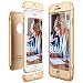 Produktbild CE-Link für iPhone 6/iPhone 6S Hülle Hardcase 3 in 1 Ultra Dünn 360 Full Body Schutz Schutzhülle Anti-Kratzer Elegant Stoßfest Hart PC Skin Rückdeckel Glatte Rückseite Bumper Handyhülle - Gold