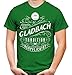 Produktbild Mein Leben Gladbach Männer und Herren T-Shirt | Fussball Ultras Geschenk | M1 Front (XXL, Grün)
