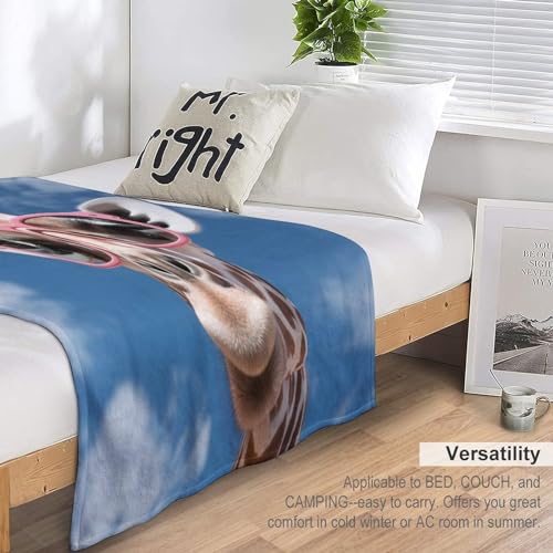 Manta de forro polar de jirafa suave de 140x180 para sofá y cama 7