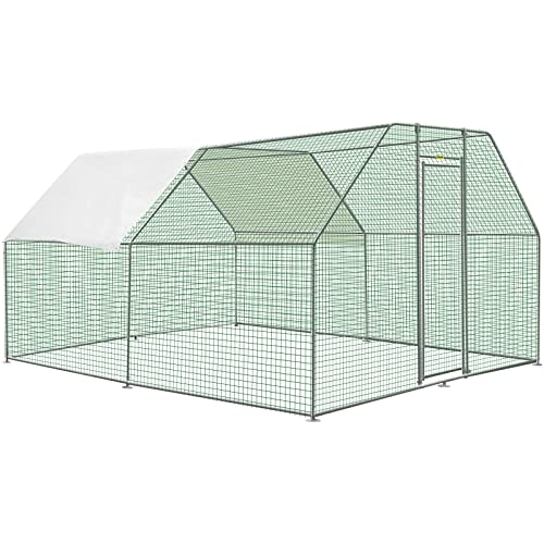 Vevor Large Metal Chicken Coop, Walk-In Hen Run For Backyard With Waterproof Cover, Flat Outdoor Poultry Cage House For Farm Use, 12.8X9.8X6.5 Ft Large Space For Chicken, Ducks, Rabbits, Dogs Habitat #TOP7